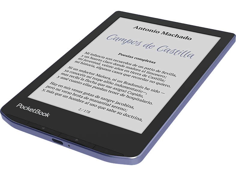 eBook - PocketBook Verse Pro, 6", 16 GB Almacenamiento Interno, 1 RAM, Lavander Dream