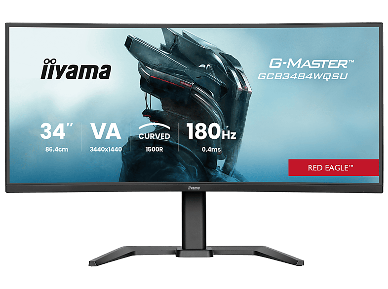 Monitor IIYAMA G-Master Red Eagle GCB3484WQSU-B1 34 UWQHD VA 0.4ms 180Hz Czarny