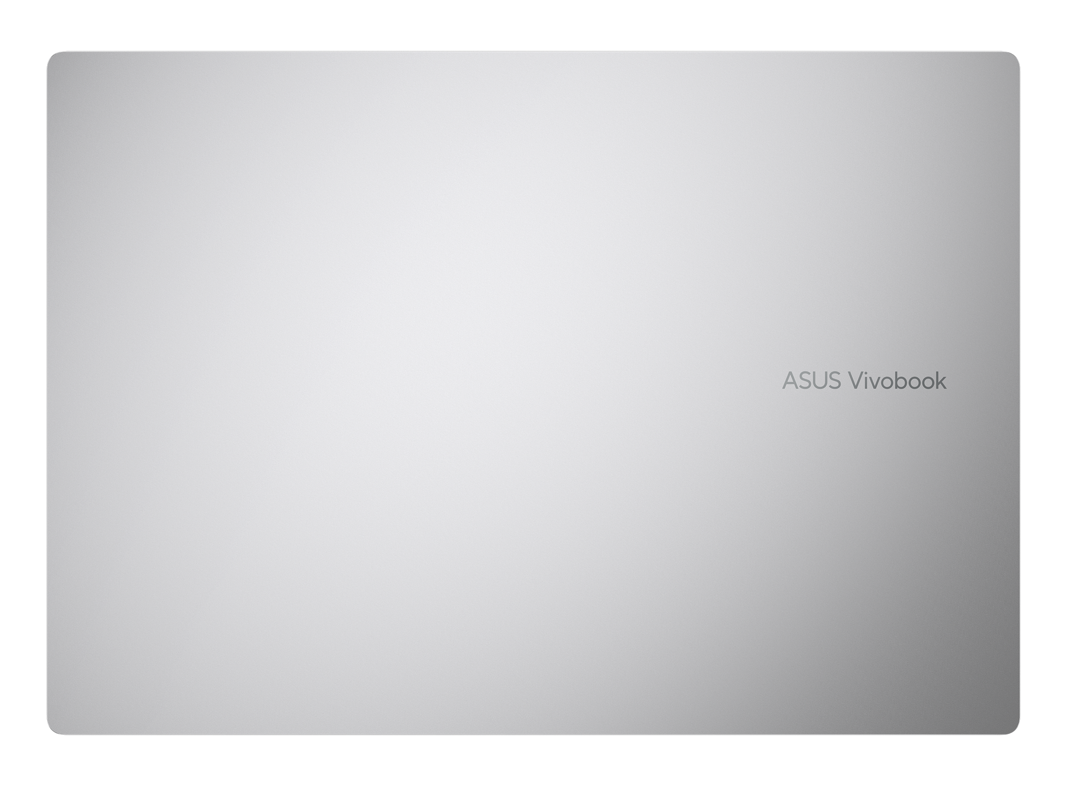 Jasnoszara pokrywa laptopa z zaokrąglonymi rogami. Tekst 'ASUS Vivobook' jest widoczny na szaro.