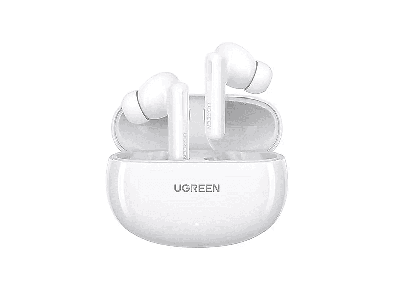 UGREEN HiTune T6s Hibrit Aktif Gürültü Engelleyici Kablosuz Kulak İçi Kulaklık, 30 Saat Çalma Süresi, 6 Mikrofonlu, ANC, Beyaz, 45585
