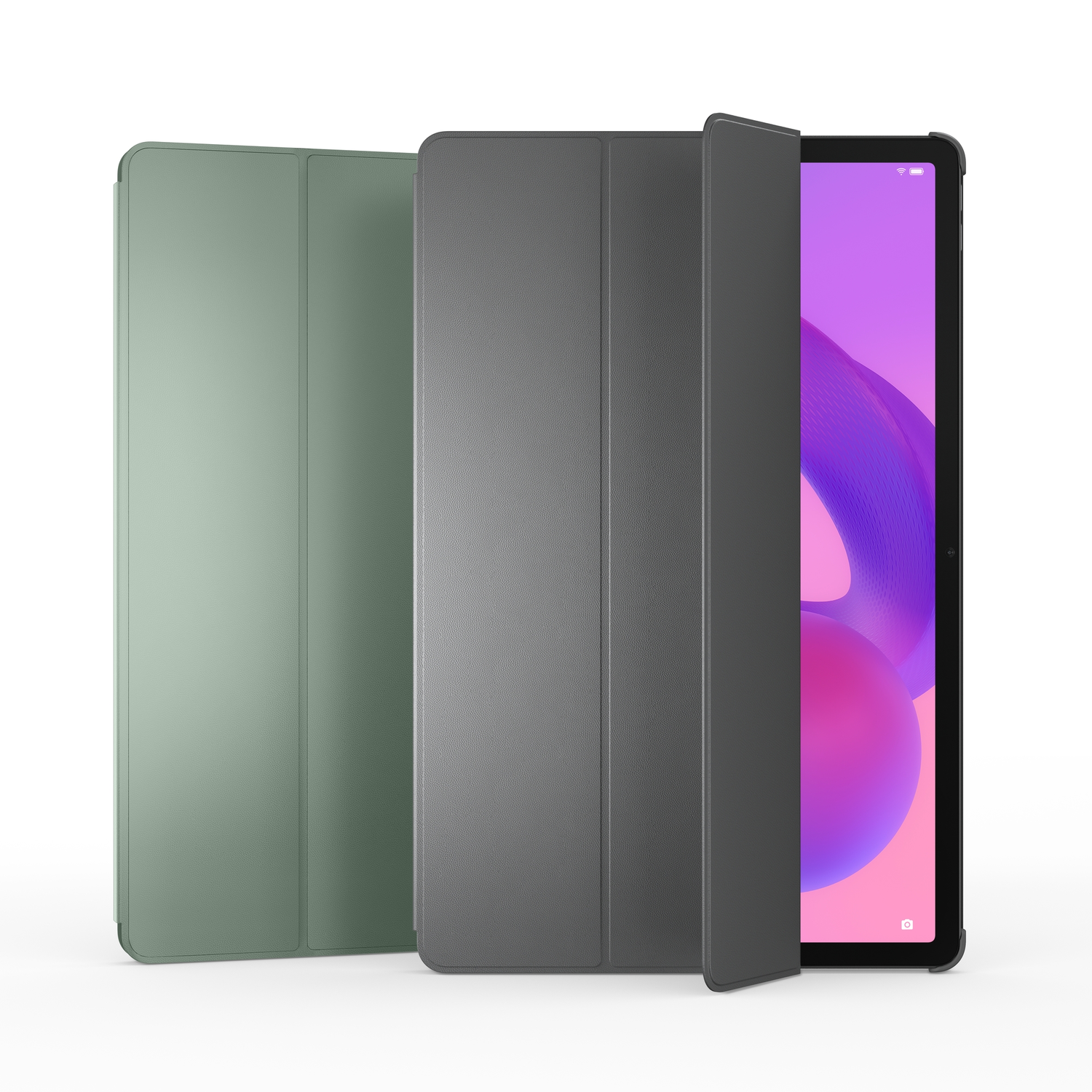 moex Tablethoes voor Lenovo Tab Extreme - Sleeve Case met vak voor accessoires, polyestervezel beschermhoes minimalistisch met ritssluiting, waterafstotend, donkergrijs