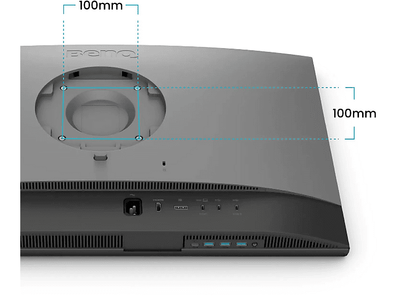 BENQ PD2706QN 27 Zoll Monitor, QHD, 5 ms Reaktionszeit, 400 cd/m², 100 Hz, Grau — Foto 3 von 5