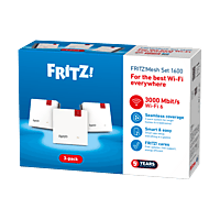 MediaMarkt AVM FRITZ!Mesh Set 1600 3-pack Edition International Multiroom-wifi aanbieding