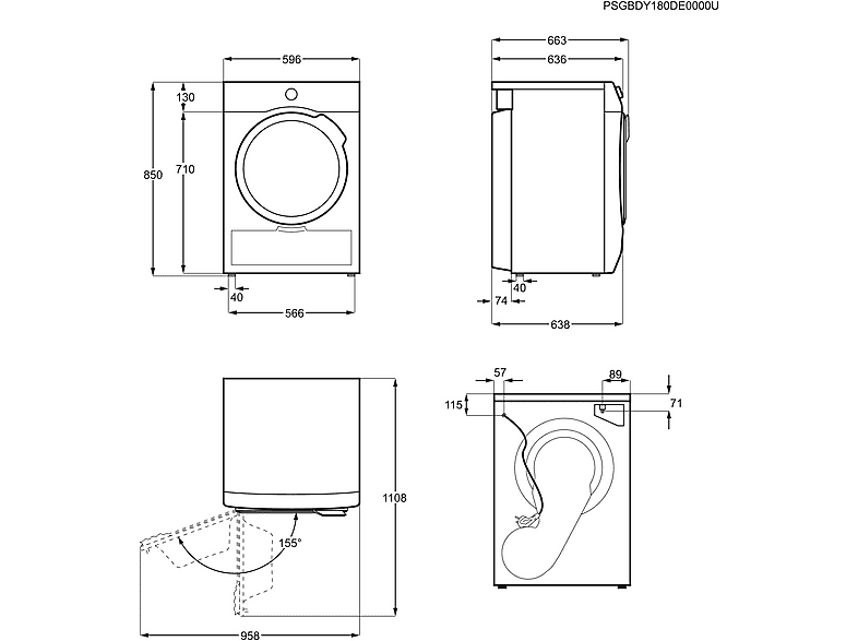 AEG TR9M75680 9000 AbsoluteCare® Plus Wärmepumpentrockner (8 kg, EEK: C, 63 dB(A)), Weiß) — Foto 3 von 5