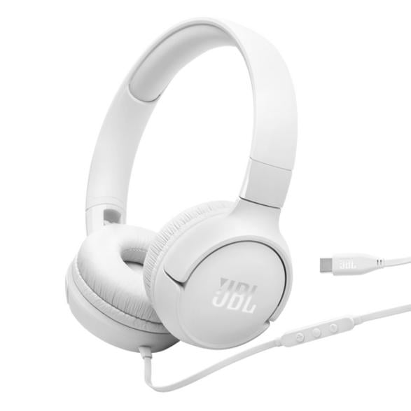 JBL Tune 520 ledede høretelefoner USB-C hvid