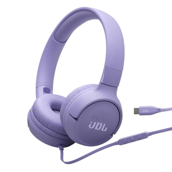 JBL Tune 520 USB-C hörlurar med sladd lila