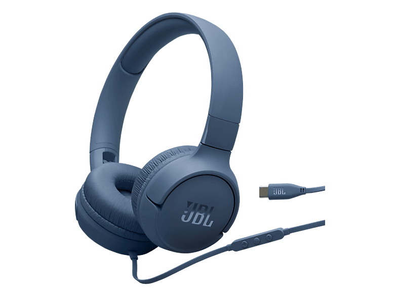 JBL Tune 520C USB-C Nauszne Mikrofon Niebieski