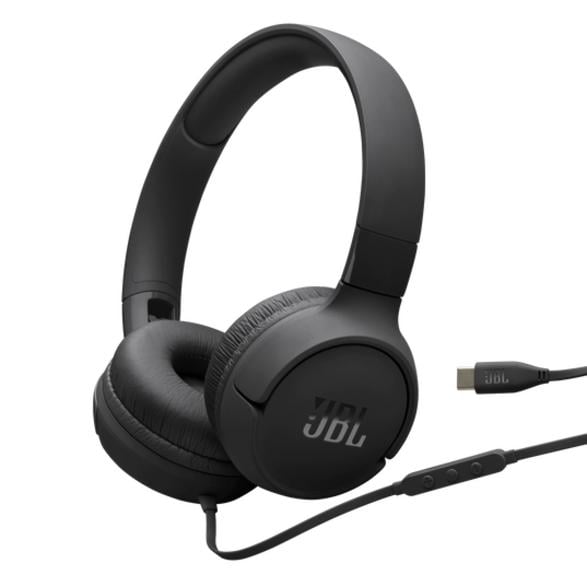 JBL Tune 520 USB-C trådbundna hörlurar svart