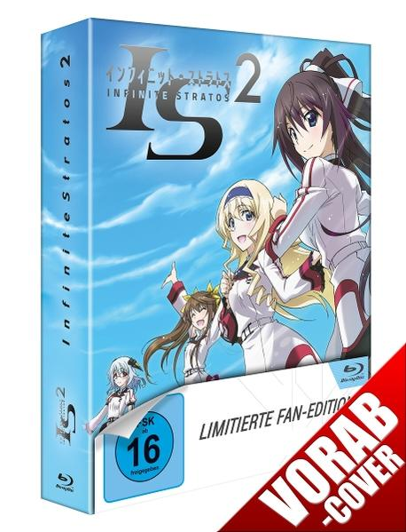 Anime Blu-ray Box-Art mit Charakteren, blauem Himmel und Text auf Japanisch und Deutsch. Mehrere weibliche Charaktere.