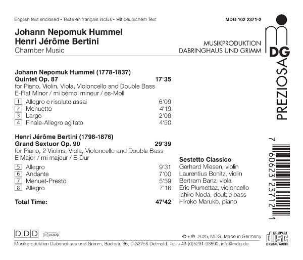 CD-Cover mit Details klassischer Musik. Enthält Komponistennamen, Titellisten und Interpreten. Logo und Barcode sind sichtbar.