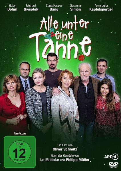 Filmplakat mit einer Gruppe von Menschen. Titel in Weiß, grüner Hintergrund. Enthält Namen und ein Bewertungssymbol unten.