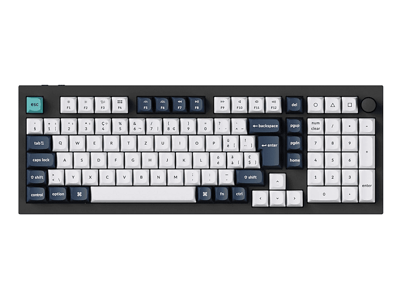 KEYCHRON Q5 Max QMK/VIA Banana Switch (CH) Wireless, Gaming-Tastatur, Mechanisch, 2,4 GHz/Bluetooth 5.1/Kabelgebunden, Schwarz