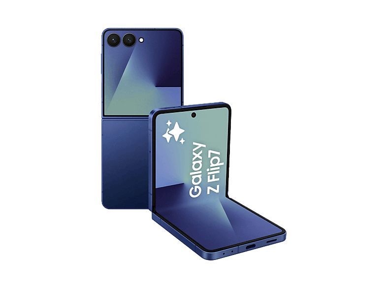Móvil - Samsung Galaxy Z Flip7, Azul, 256 GB, 12 GB RAM, 6.9" FHD+, Exynos 2500, 4300 mAh, Android 16