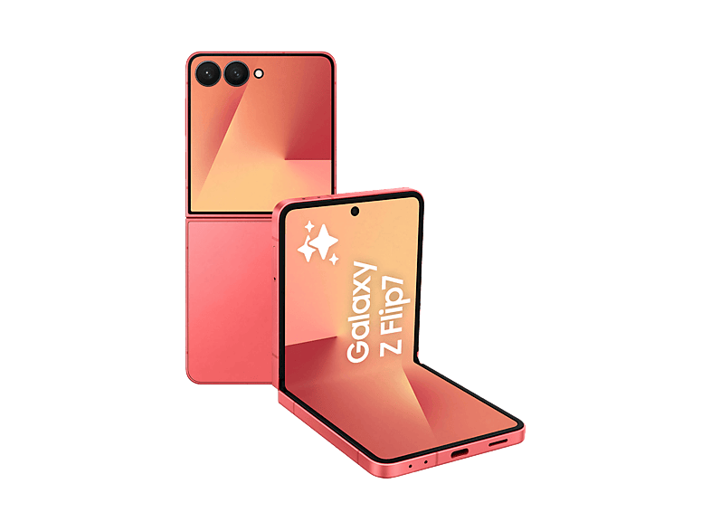 Samsung Galaxy Z Flip7, Rojo, 512 GB, 12 GB RAM, 6.9 FHD+, Exynos 2500, 4300 mAh, Android 16