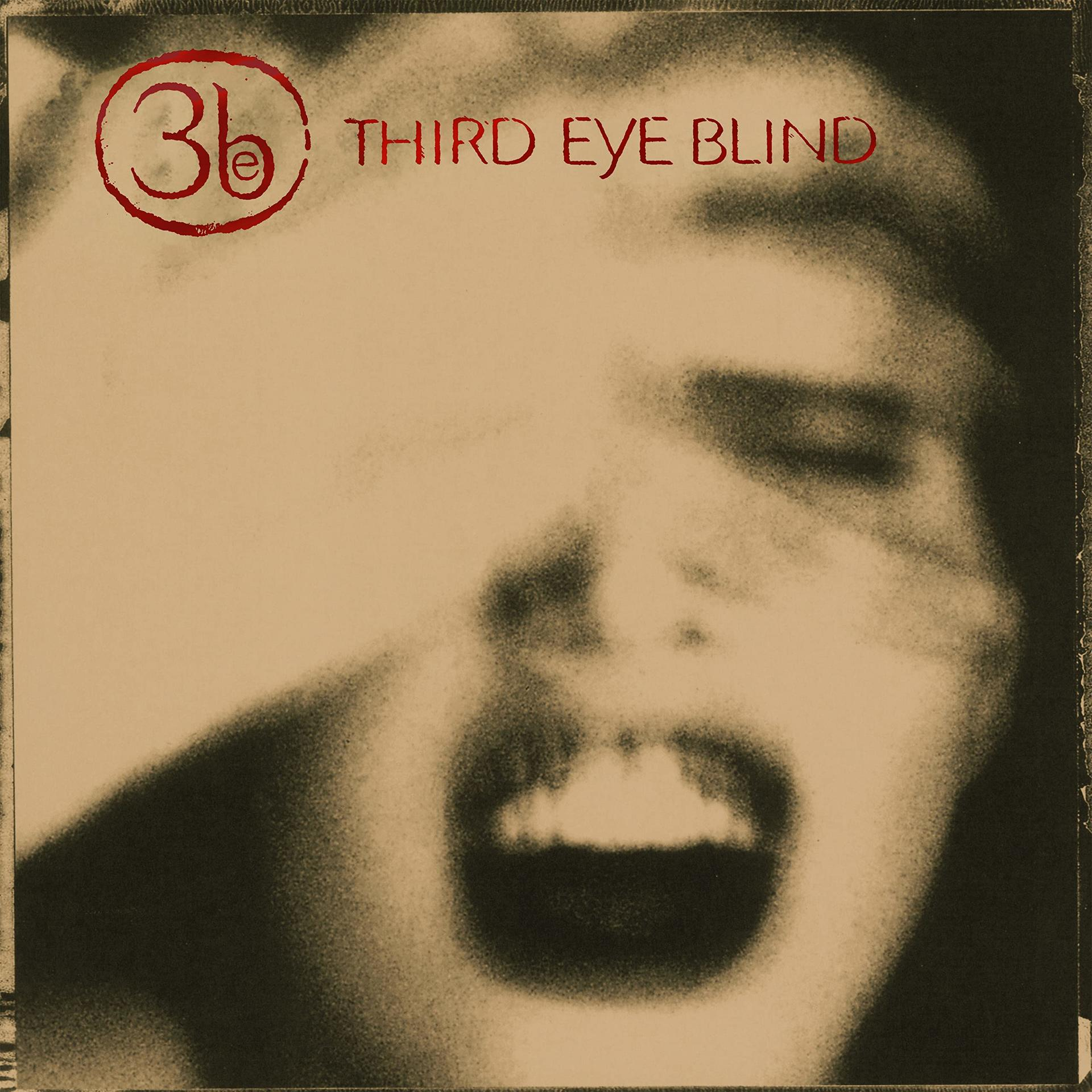 Albumcover. Ein verschwommenes, schreiendes Gesicht. Roter Text: Third Eye Blind. Rotes Logo: 3b im Kreis.