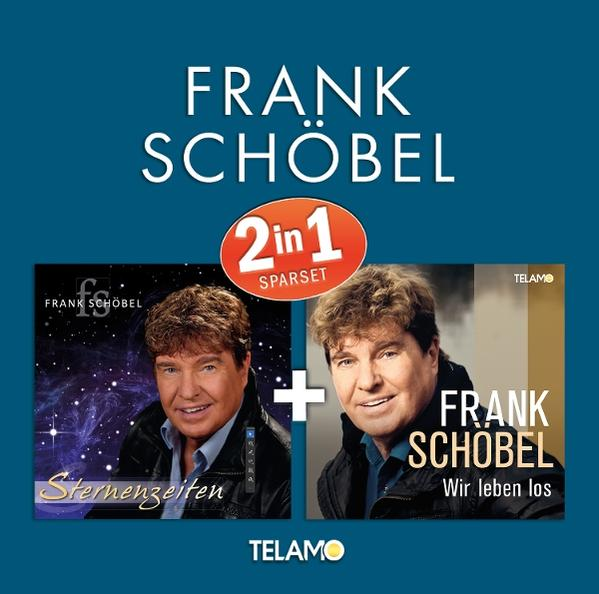 Albumcover mit Frank Schöbels Porträt, der Text "FRANK SCHÖBEL" und "2in1 SPARSET". Zwei Albumcover sind kombiniert.