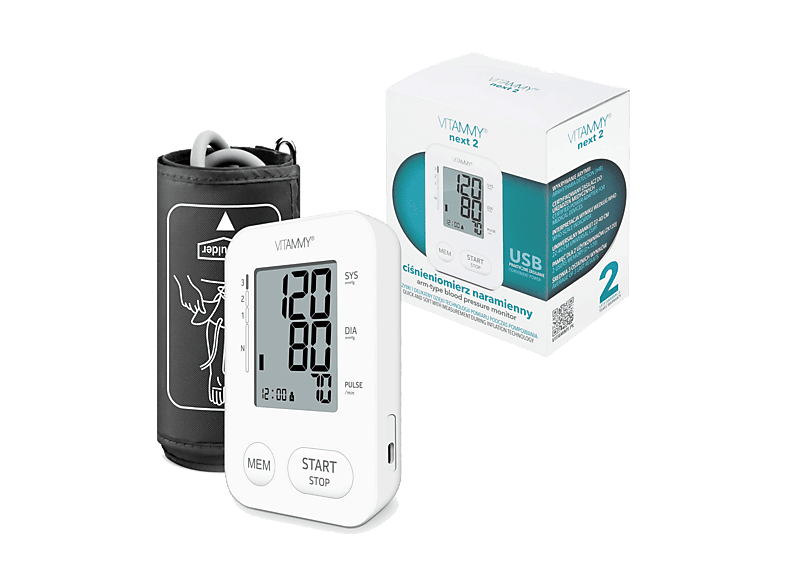 Ciśnieniomierz naramienny VITAMMY Next 2 Biały