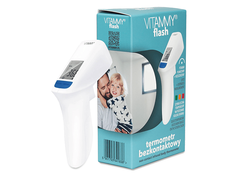 Termometr bezdotykowy VITAMMY Flash Biały-Zdjęcie-0