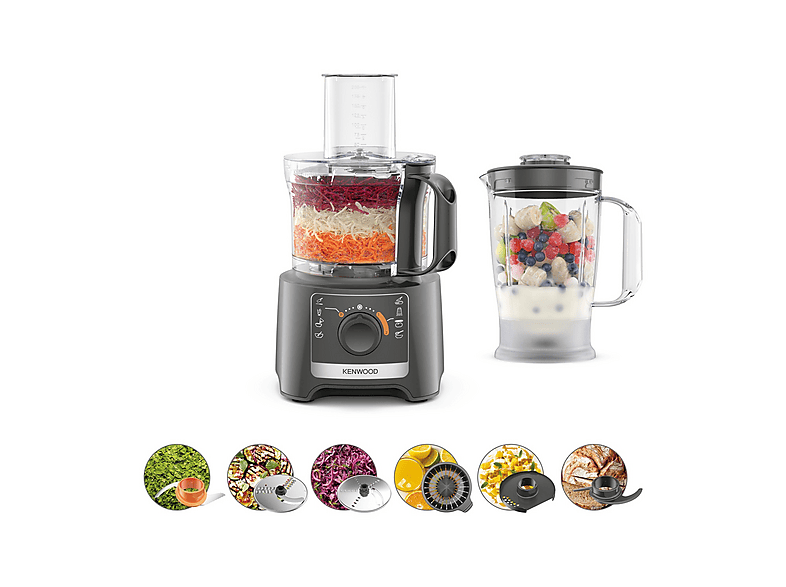 Kenwood Fdp31.360Gy Robot DA Cucina, 800 W, capacità ciotola 2,1 l, Grigio