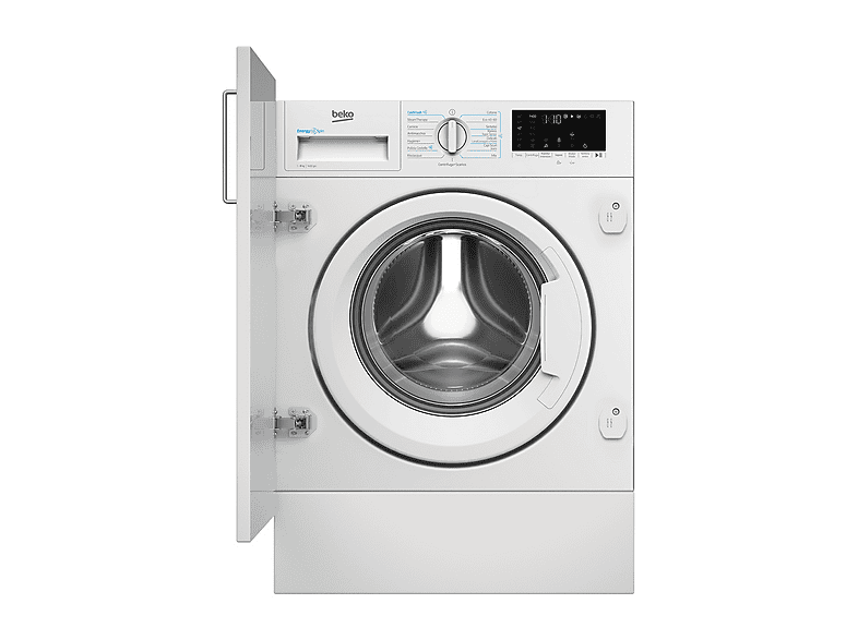 BEKO WIT8A4BW LAVATRICE INCASSO, Caricamento frontale, 8 kg, 15 programmi, Profondità 55 cm, Giri 1400 rpm, Bianco, livello rumorosità centrifuga 70 dB(A), Classe A