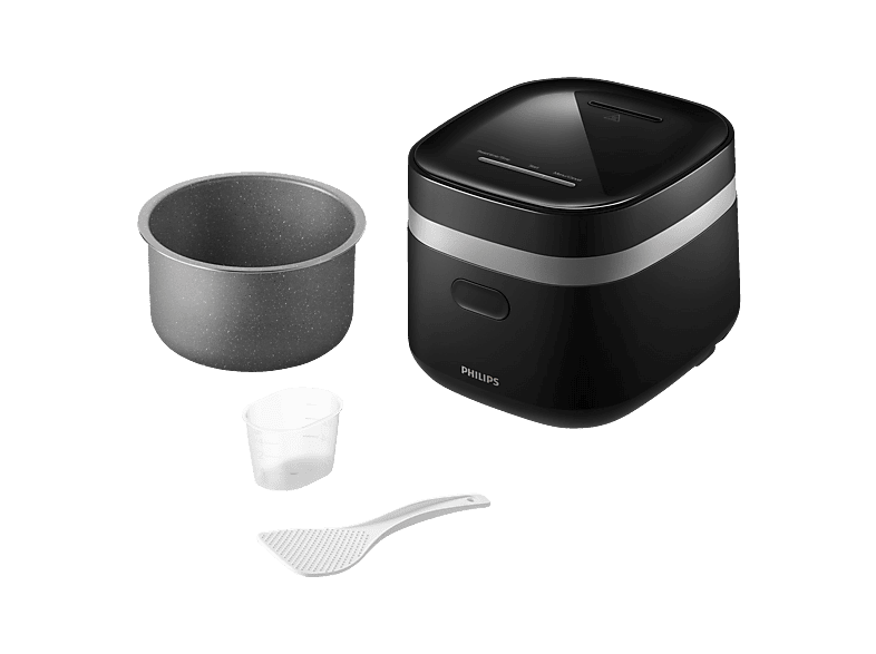PHILIPS HD3091/80 3000 Series Mini Reiskocher (436 Watt, Schwarz)