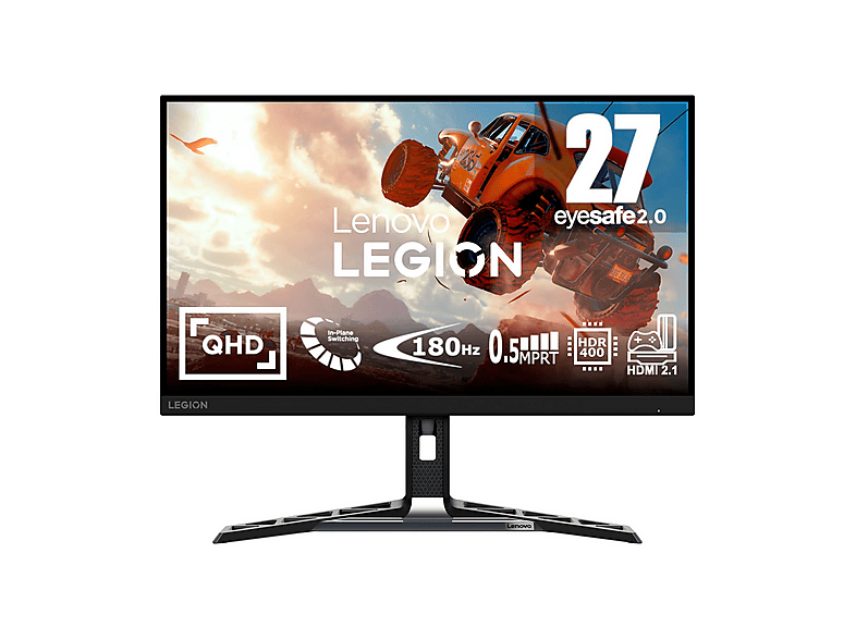 Lenovo Legion R27qe Monitor, 27", Qhd, 2560 x 1440 Pixel, tempo di risposta 0,5 ms, refresh rate 180 Hz