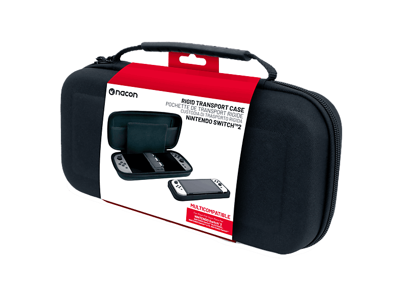 Funda Nintendo Switch 2 - Nacon Rigid transport case, ParaNintendo Switch2, OLED, Swich Lite, Switch, Negro