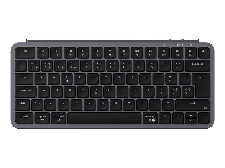 KEYCHRON B1 Pro (CH) Wireless, Tastatur , Scissor, 2,4 GHz/Bluetooth 5.2/Kabelgebunden, Space Grey