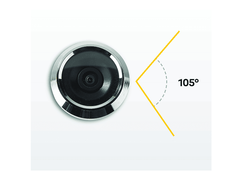YALE DDV 500, 3.2" Display, Silber, Digitaler Türspion