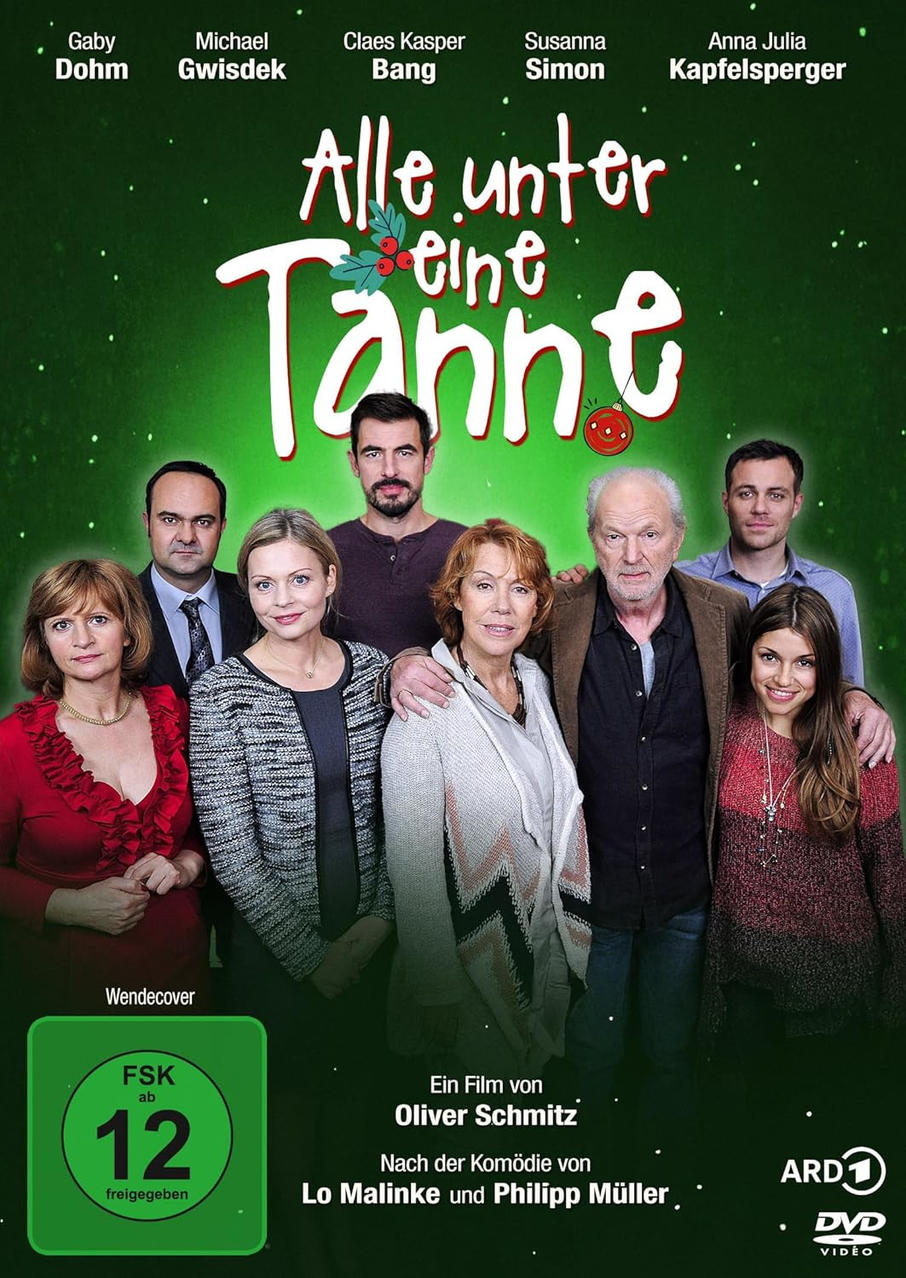 Filmplakat mit Schauspielern und dem Titel 'Alle unter eine Tanne'.