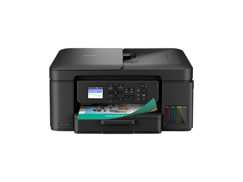 BROTHER DCPT780DWRE1 Multifunktionsdrucker, Tintenstrahl, WLAN, Schwarz Drucker, WLAN, Duplexeinheit (für beidseitigen Druck), A4, A5, A6, Schwarz