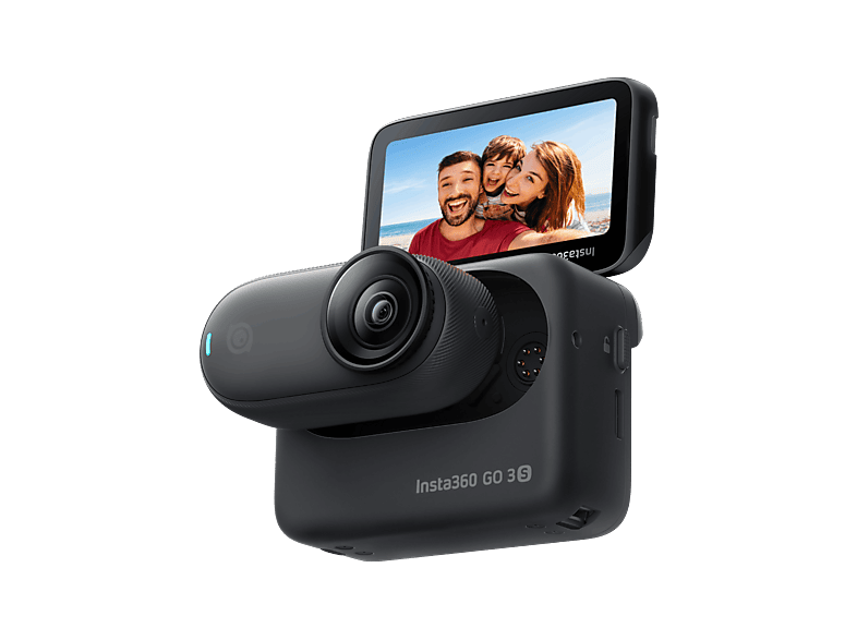 Insta360 GO 3S, 4K, 140 min Autonomía, Pantalla táctil abatible 2.2, 128GB, Negro Medianoche