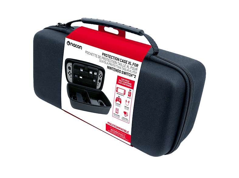 Funda Nintendo Switch 2 - Nacon Protection Case XL, Para Switch2, OLED, Lite y Switch, Negro