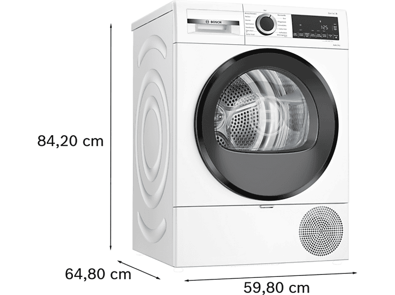 BOSCH WQG 241031 Wärmepumpetrockner Serie 6 (9,0 kg, Weiß)