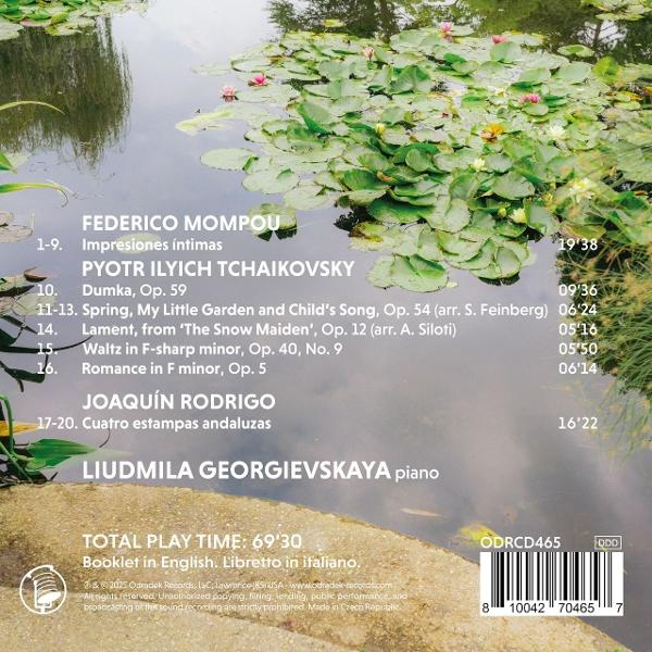 CD-Cover mit Seerosen, Musikdetails, Namen und Barcode.