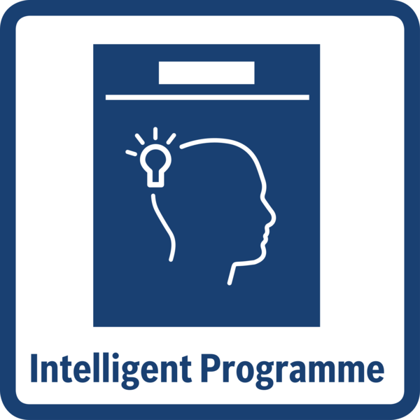 Zeki bir programı gösteren, kafa silüeti ve ampul içeren bir simge. Metin, simgenin altında 'Akıllı Program' yazıyor.