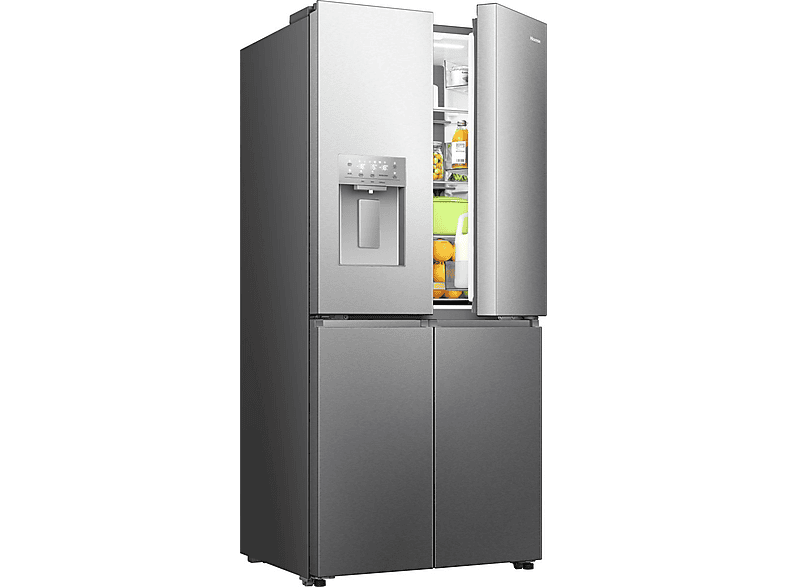HISENSE RQ5P470SYID Kühlgefrierkombination (483 l, D, 1785 mm hoch, Inox-Optik)