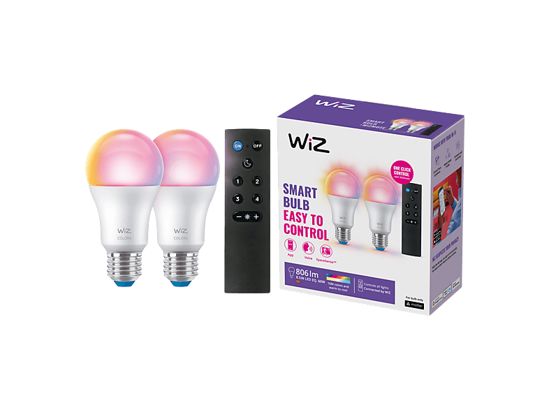 WiZ Ampoule LED Connectée E27 Pack de 2