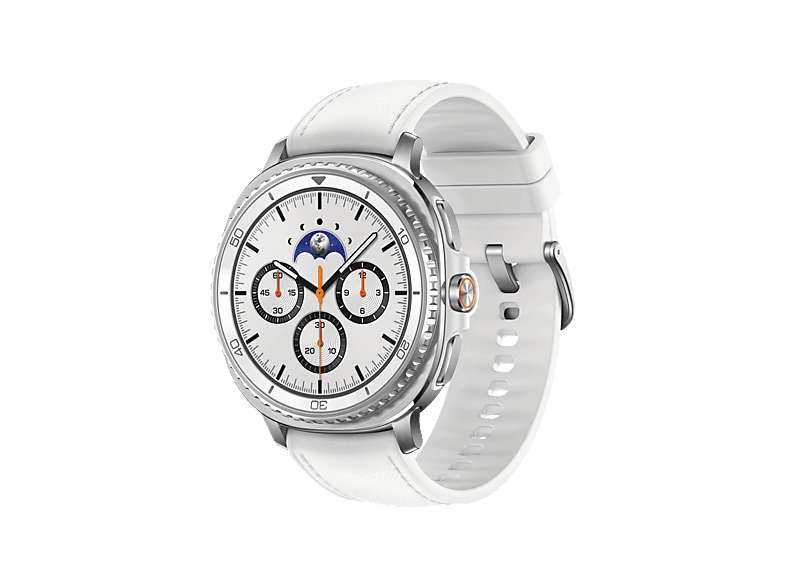 SAMSUNG Galaxy Watch8 Classic LTE 46 mm Smartwatch PU/Kautschuk, 130-205 mm, White