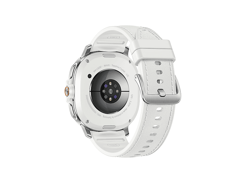 SAMSUNG Galaxy Watch8 Classic LTE 46 mm Smartwatch PU/Kautschuk, 130-205 mm, White