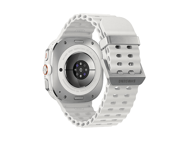 SAMSUNG Galaxy Watch Ultra 47 mm Smartwatch Nitrilkautschuk, 90-140 mm, Titanium White