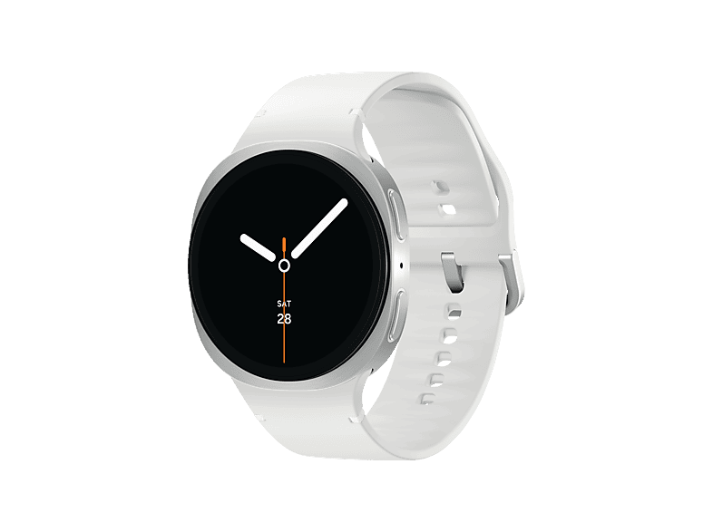 SAMSUNG Galaxy Watch 8 44 mm Smartwatch Kautschuk, 145-205 mm, Silver