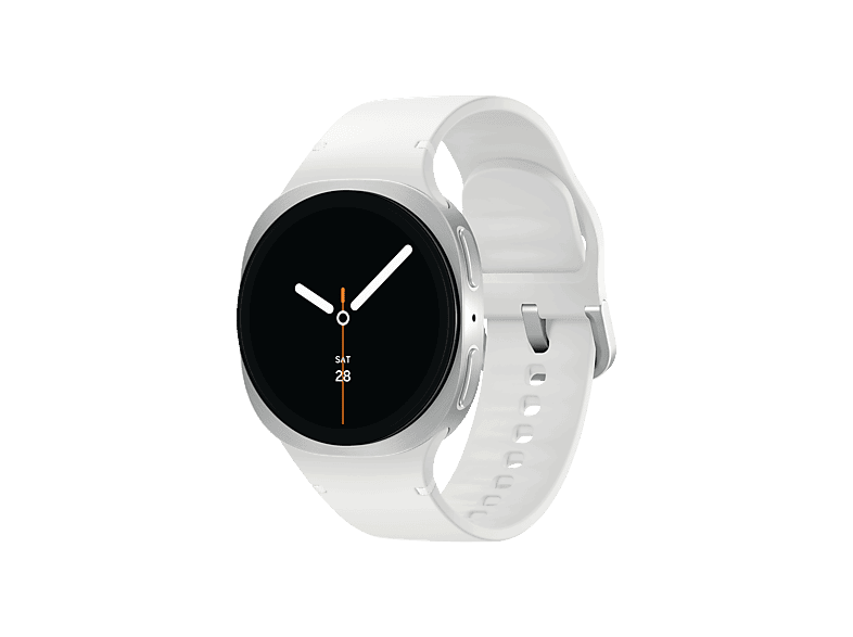 SAMSUNG Galaxy Watch 8 LTE 40 mm Smartwatch Kautschuk, 130-180 mm, Silver