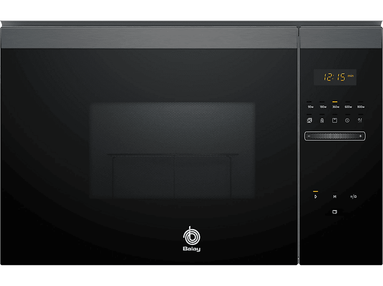 Balay 3CG4175G3, 900 W, 5 niveles, 25 l, Limpieza Hidrolítica, Control deslizante, Negro Grafito