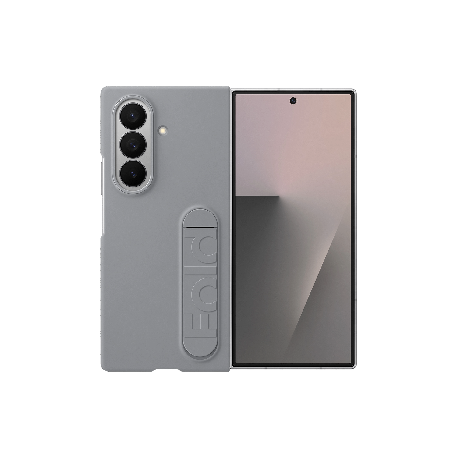 Funda + Protector pantalla - Samsung, Para Samsung Galaxy Z Fold7, De Silicona, Gris