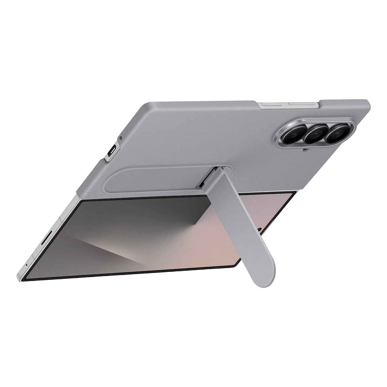 Funda + Protector pantalla - Samsung, Para Samsung Galaxy Z Fold7, De Silicona, Gris