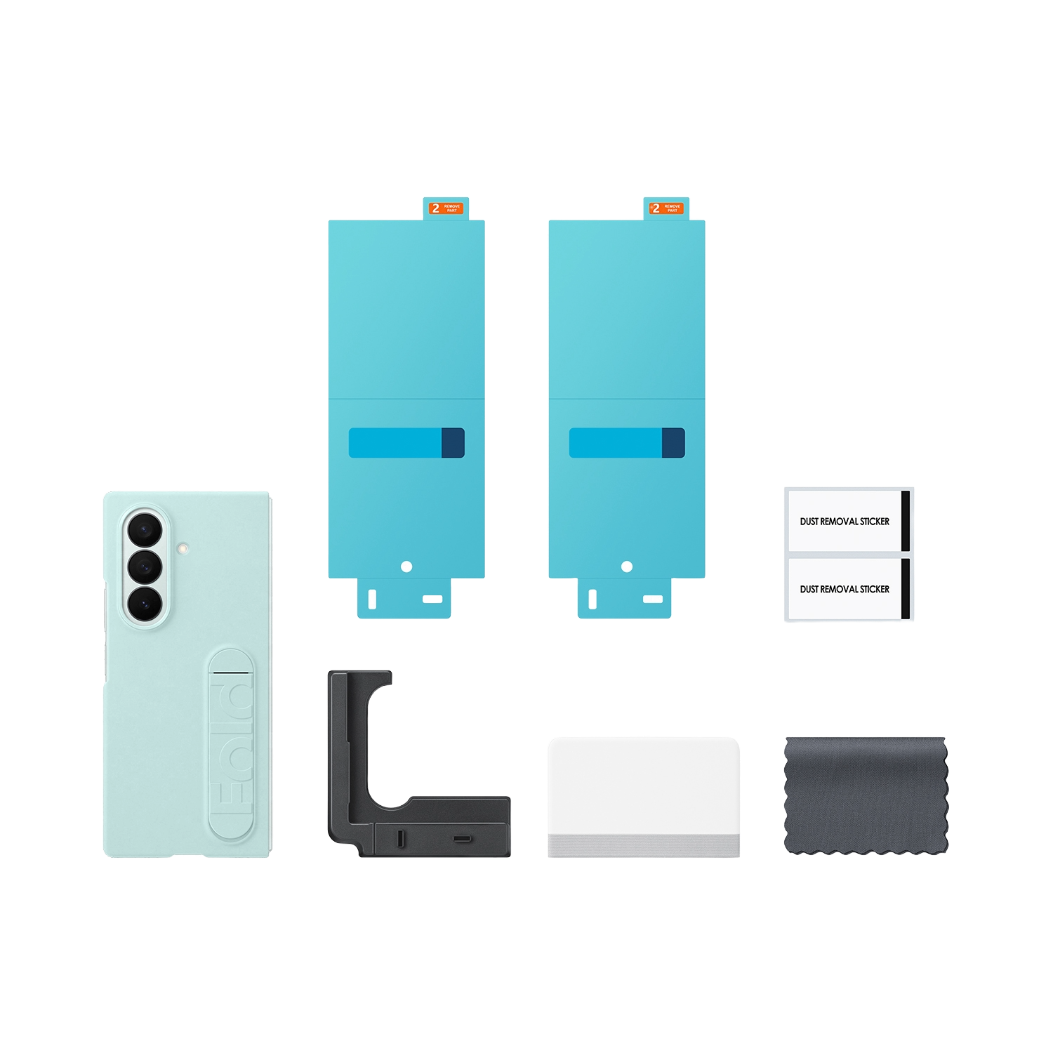 Funda + Protector pantalla - Samsung, Para Samsung Galaxy Z Fold7, De Silicona, Menta