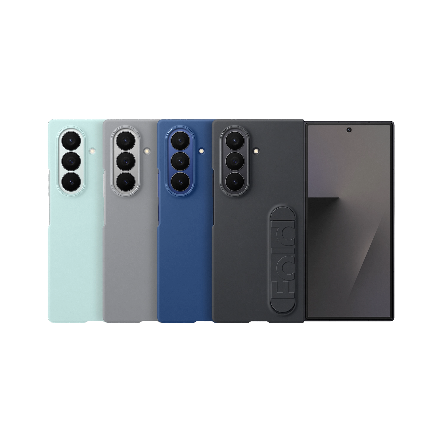 Funda + Protector pantalla - Samsung, Para Samsung Galaxy Z Fold7, De Silicona, Azul
