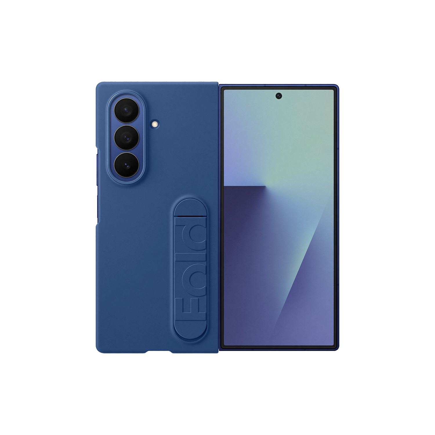 Funda + Protector pantalla - Samsung, Para Samsung Galaxy Z Fold7, De Silicona, Azul