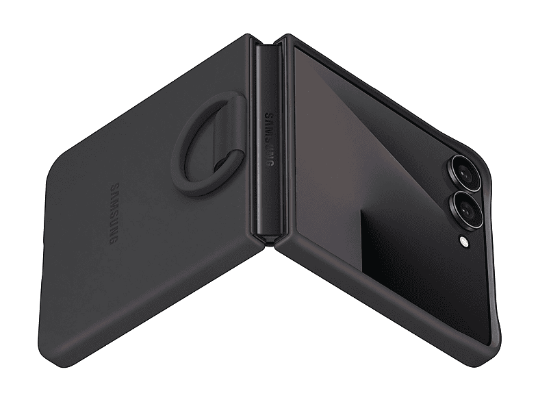 SAMSUNG Silicone Ring Case, Backcover, Samsung, Galaxy Z Flip7, Schwarz